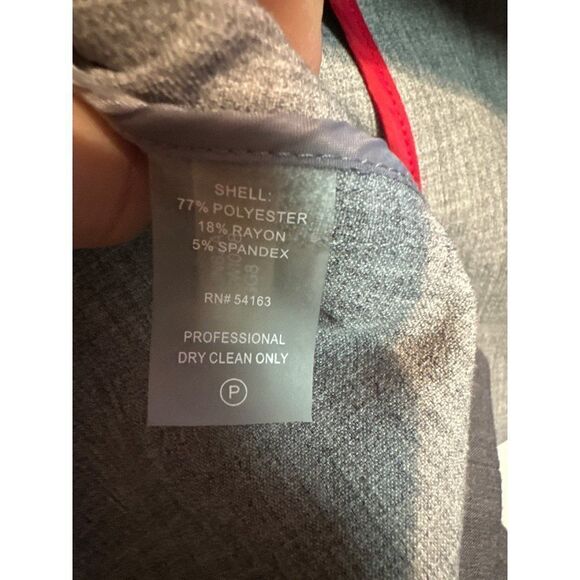 NWT Tommy Hilfiger Women's Gray Contrast-Trim Trench Jacket Blazer Size 4 - Picture 12 of 16